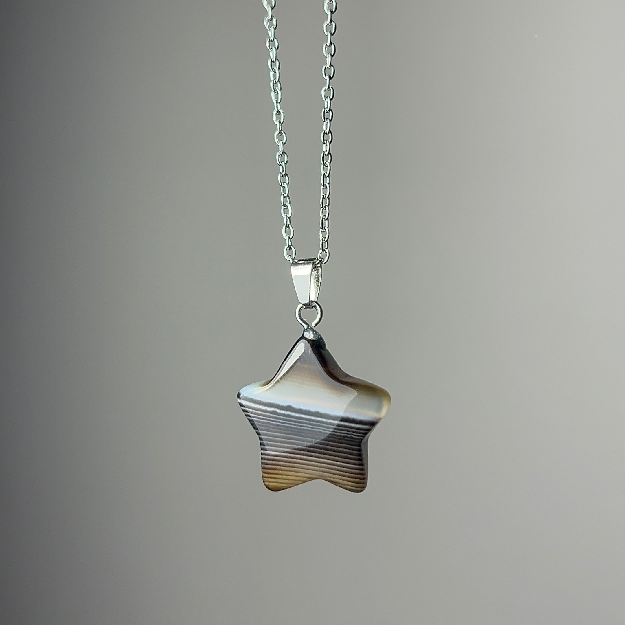 Agate star necklace