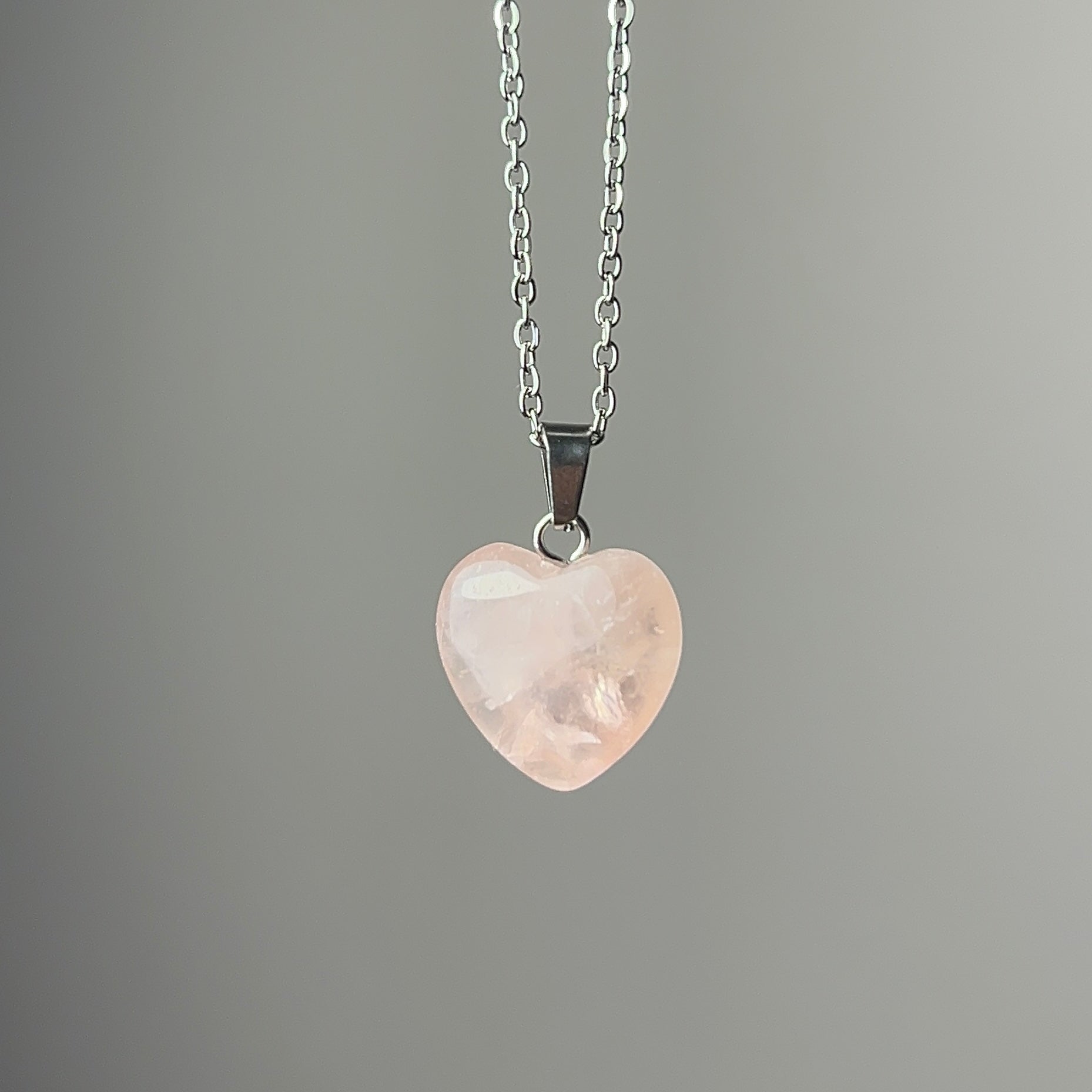 Rose Quartz heart necklace