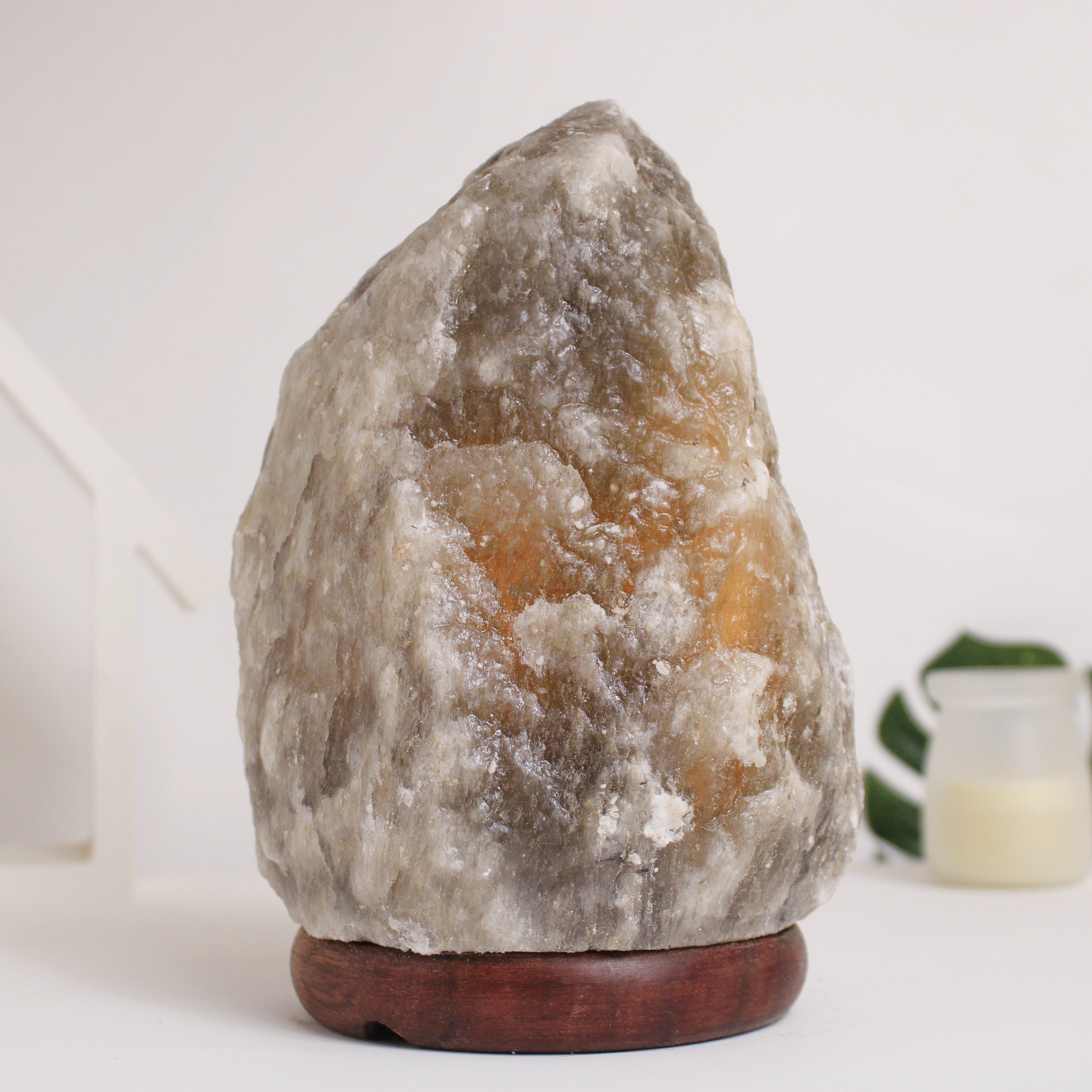 Gray Himalayan Salt Lamp **Authentic gray Himalayan Salt from Pakistan**