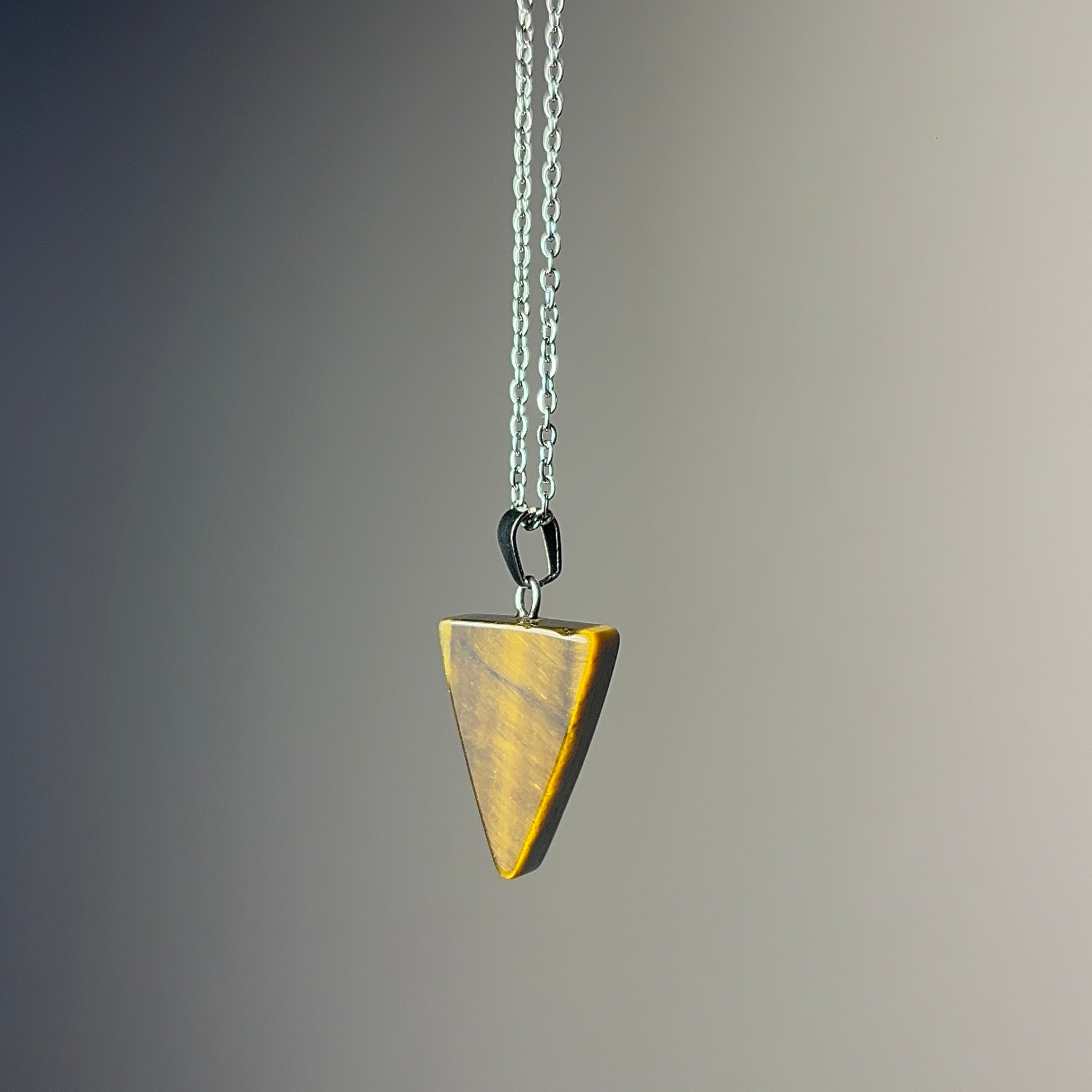 Tigers eye triangle necklace
