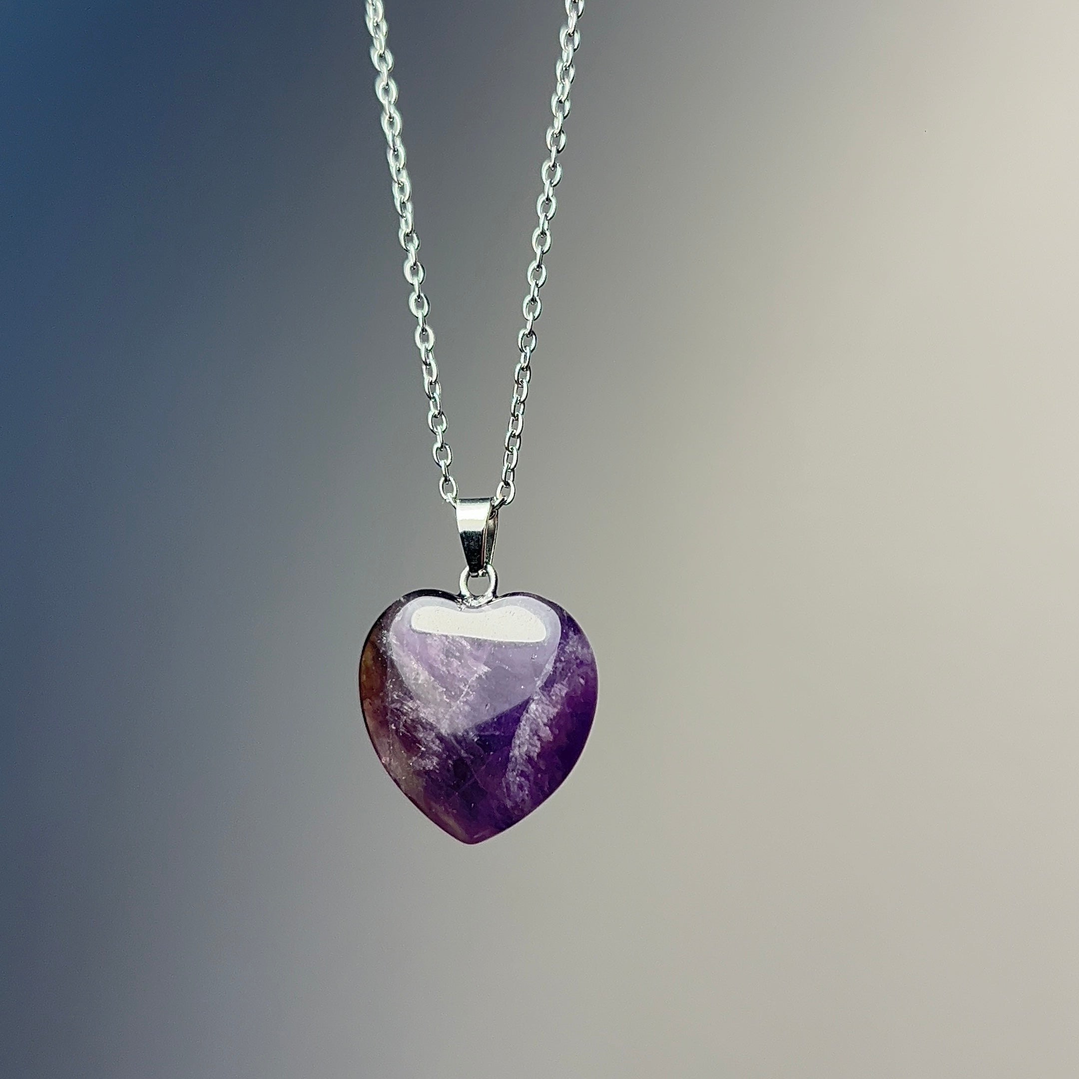 Amethyst heart necklace