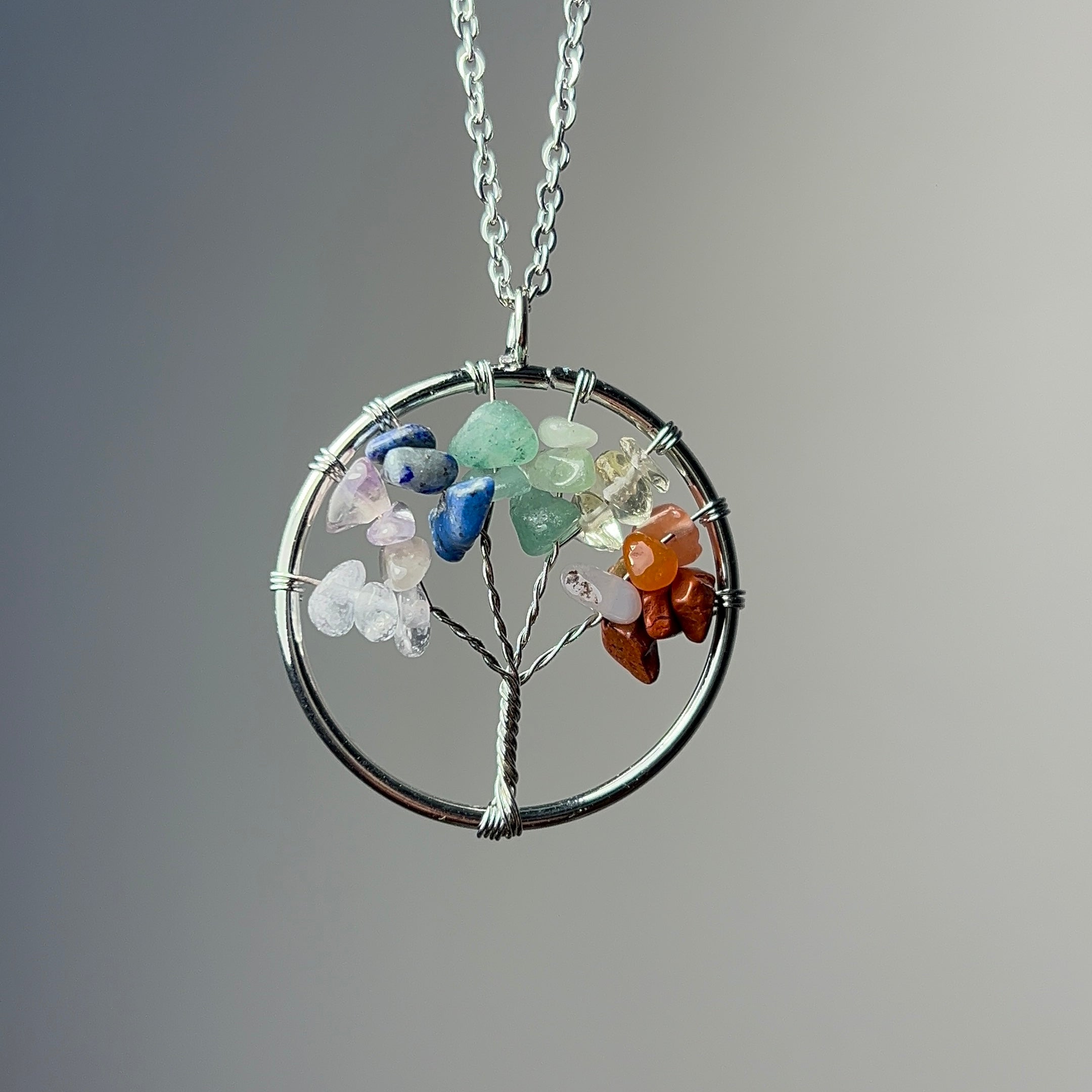 Chakra tree of life necklace