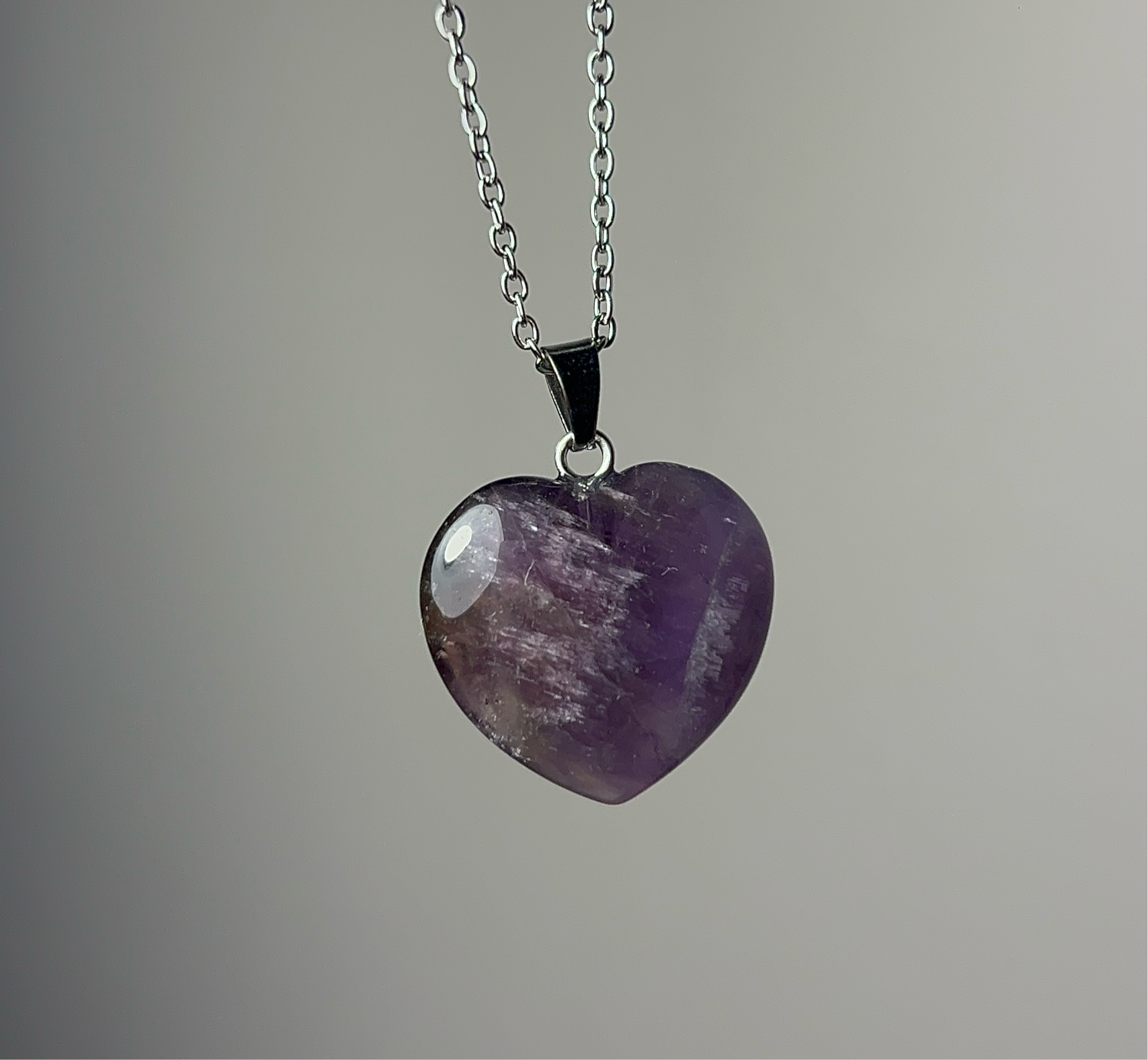 Amethyst heart necklace