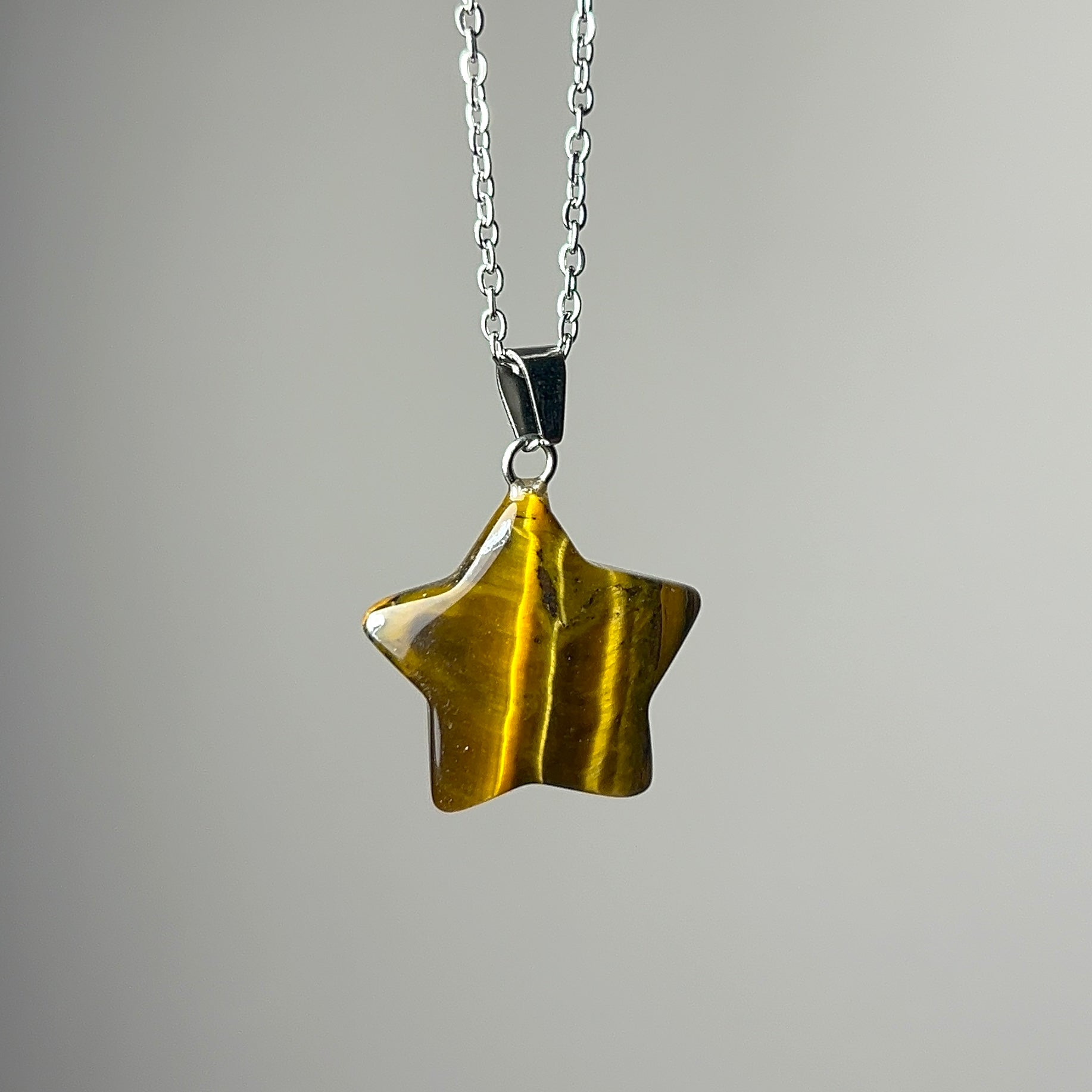 Tigers eye star necklace
