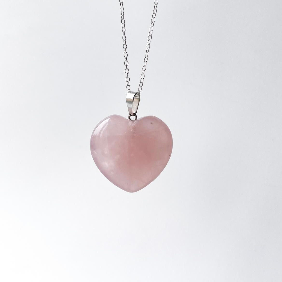 Rose Quartz heart necklace