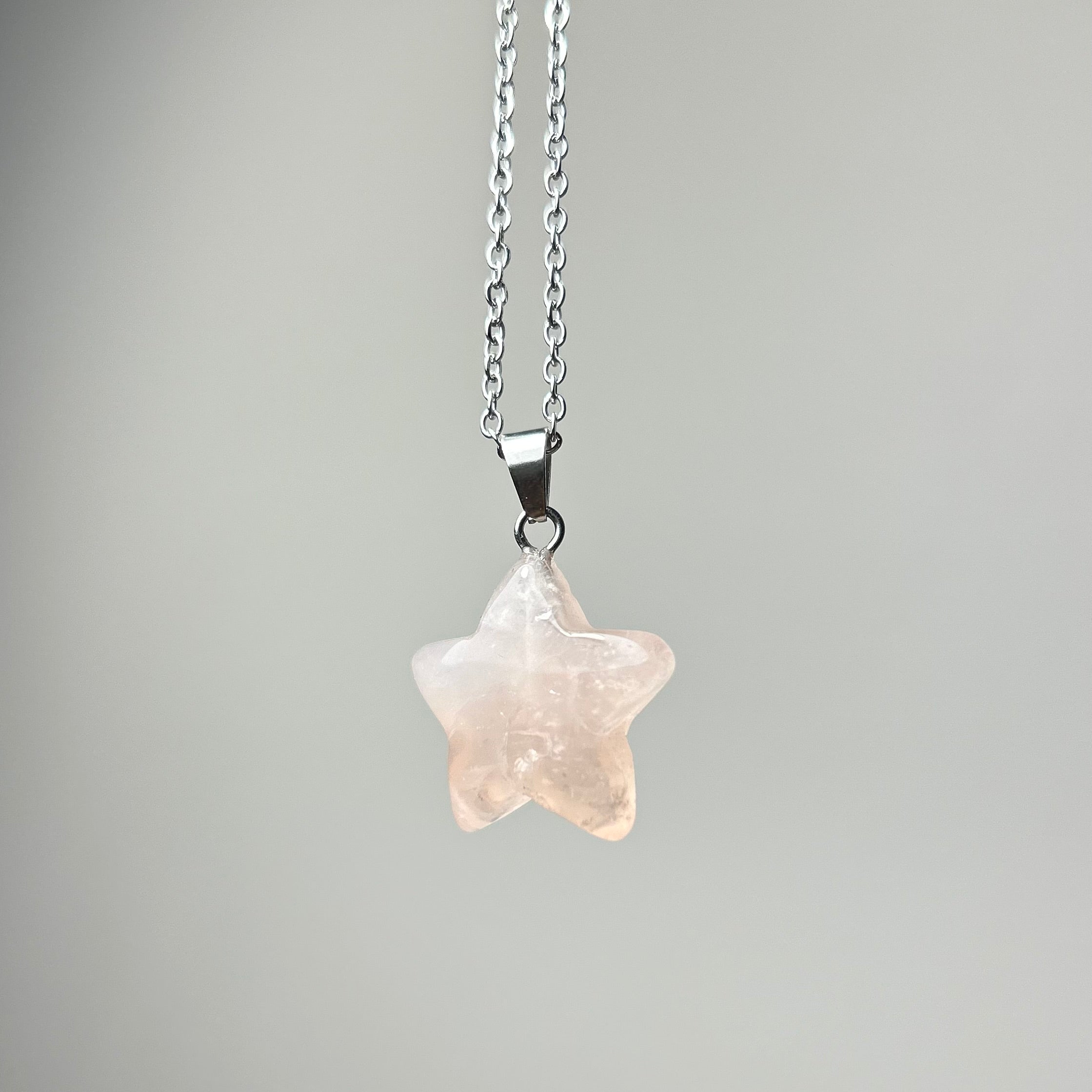 Rose Quartz star necklace