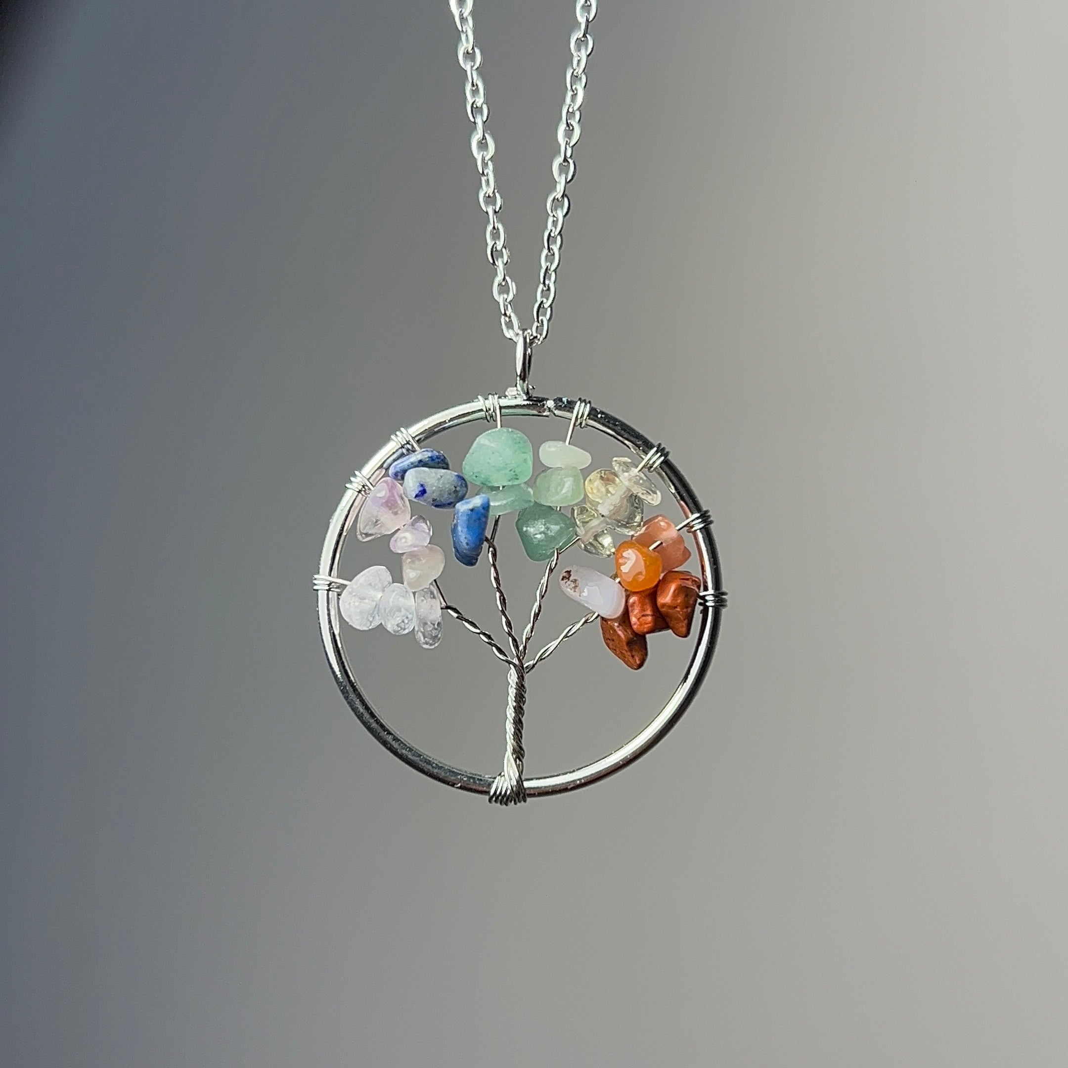 Chakra tree of life necklace