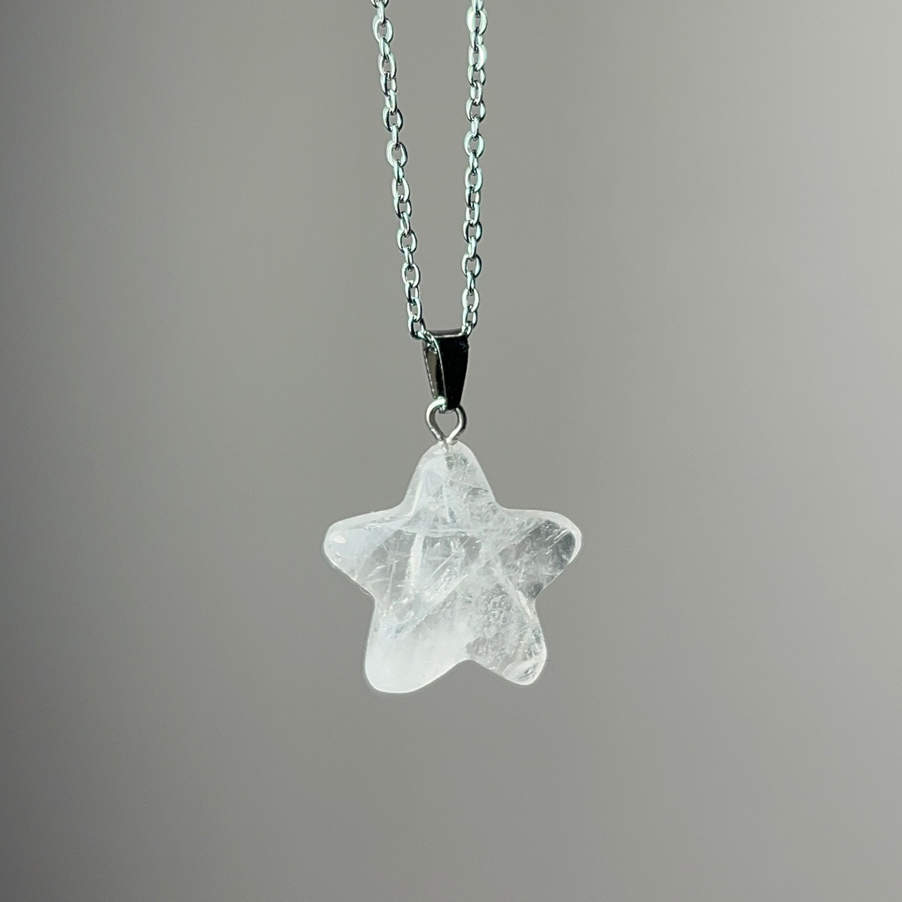 Clear Quartz star necklace