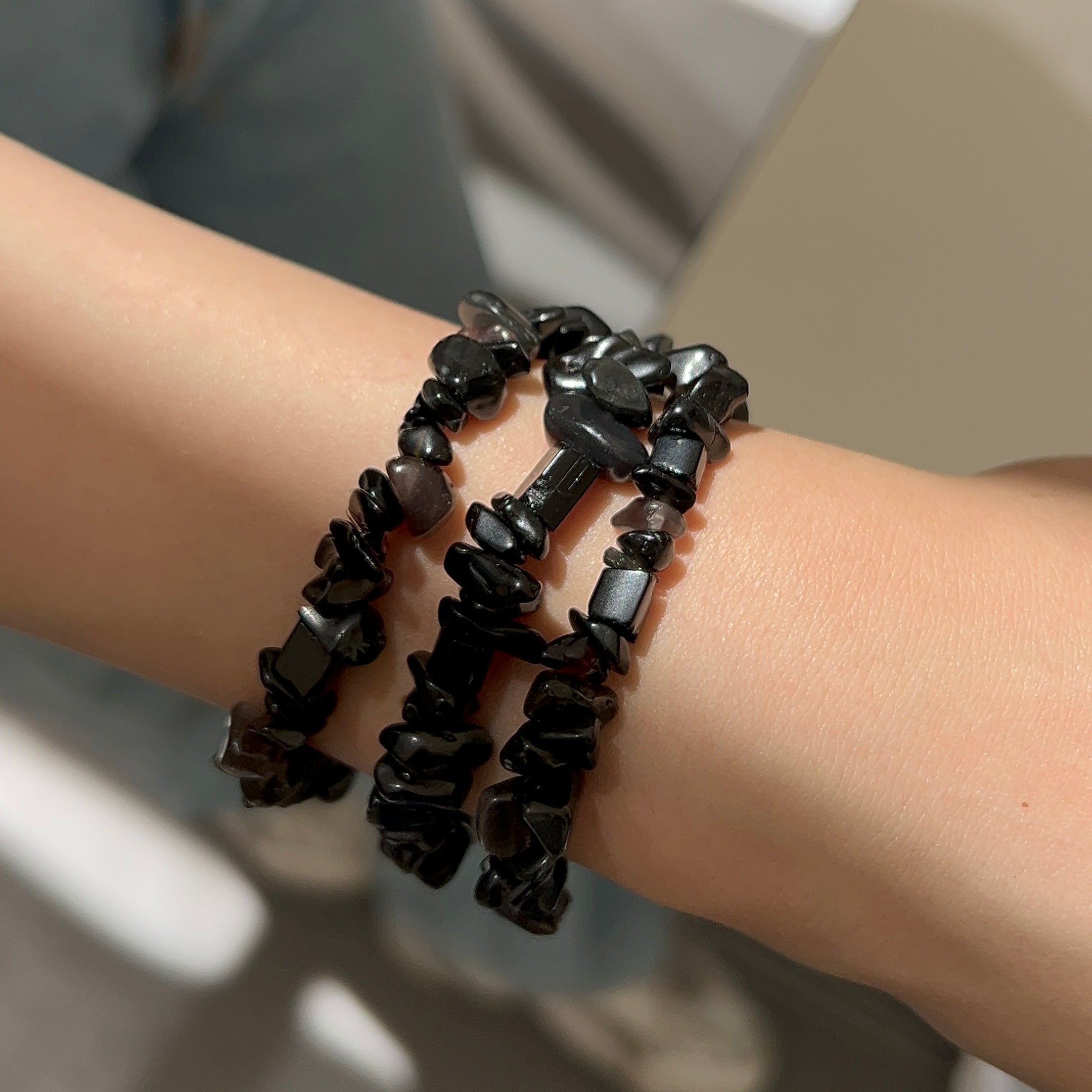 【AEKKI】Winner Onyx Natural Stone Bracelet (約4mm) square1-