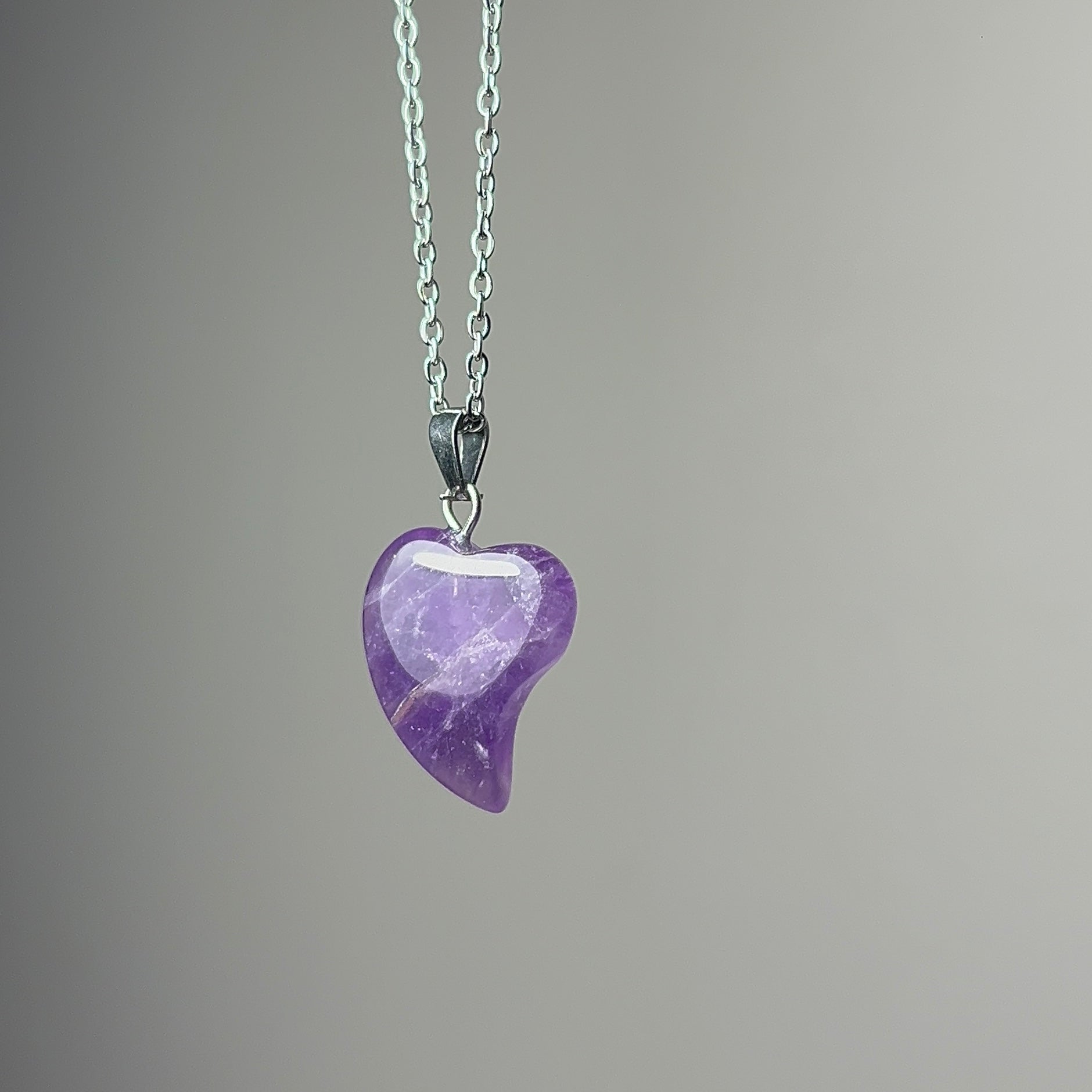 Amethyst feather necklace