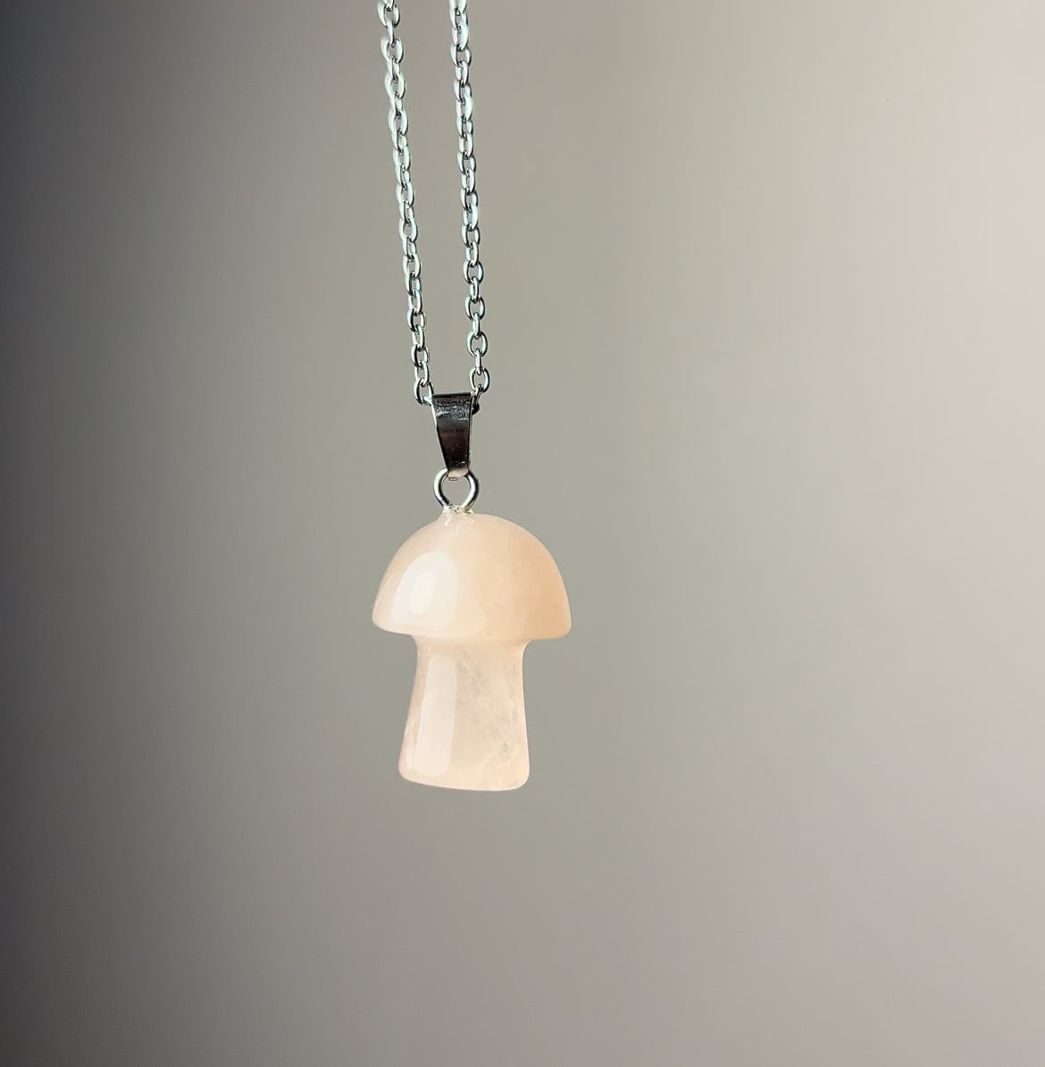 Rose Quartz mushroom 🍄 necklace